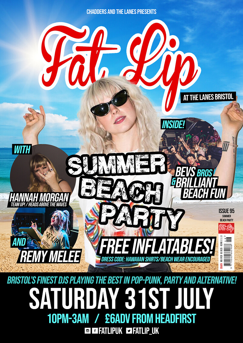 ★ FAT LIP ★ Summer Beach Party at The Lanes