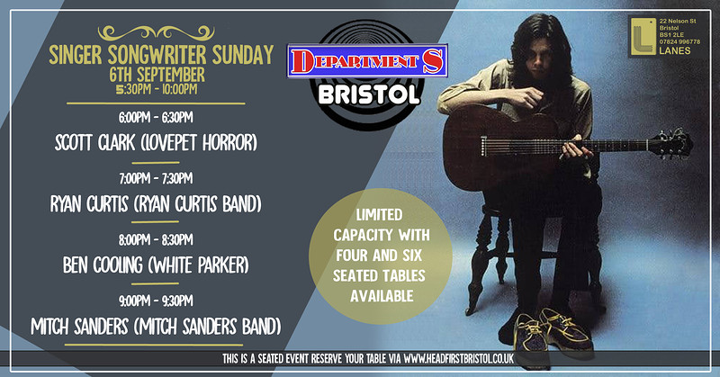 Department S Bristol Singer Songwriter Sunday at The Lanes