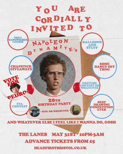 Napoleon Dynamite's 20th Birthday Party at The Lanes