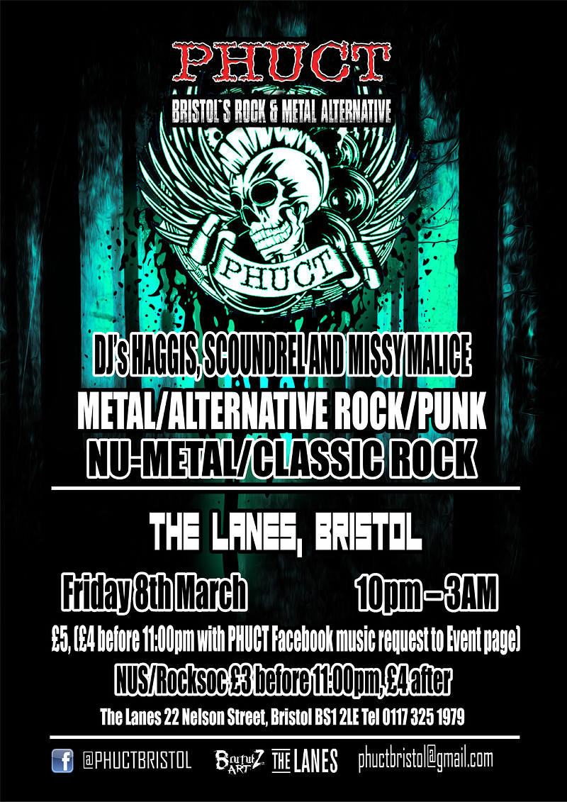 PHUCT - Bristol's Rock & Metal Alternative - Frida at The Lanes