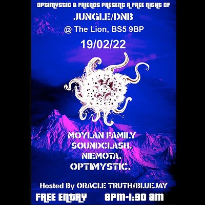 OPTIMYSTIC & FRIENDS JUNGLE/DNB SESSION 27 at The Lion BS5 9BP in Bristol
