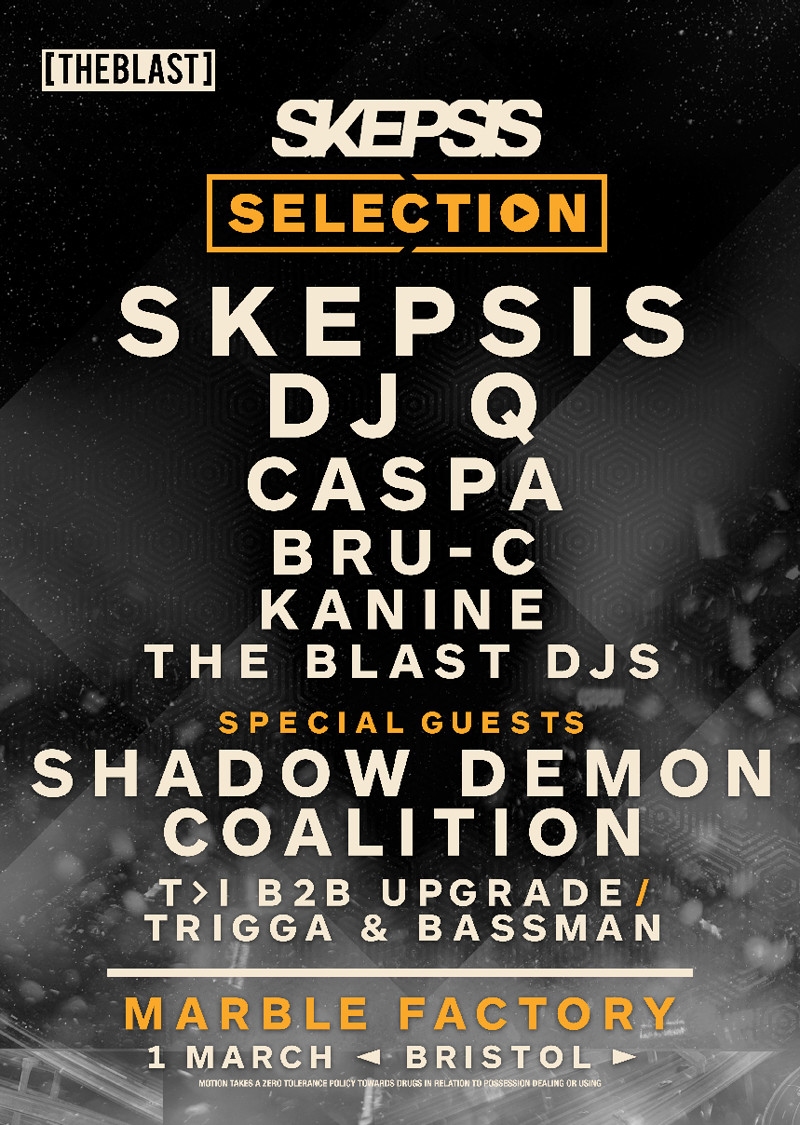 Skepsis Presents Selection Tour Bristol at The Marble Factory