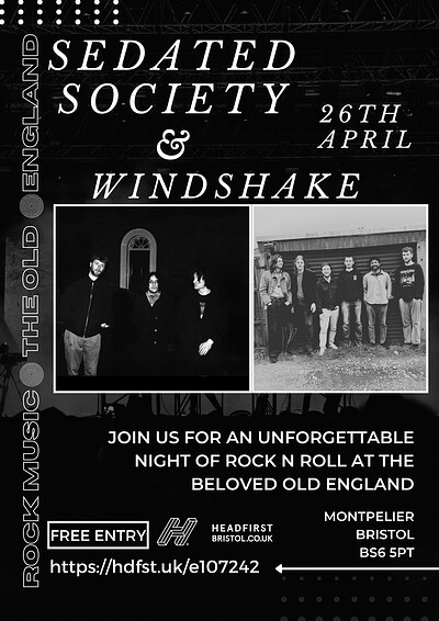Sedated Society & Windshake at The Old England Pub