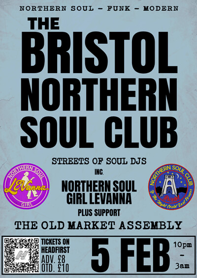 BRISTOL NORTHERN SOUL CLUB at The Old Market Assembly in Bristol