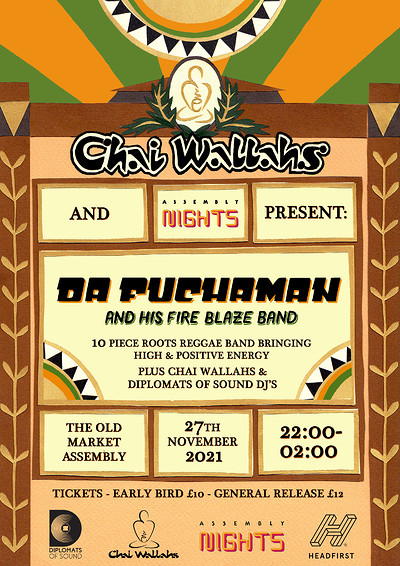 Chai Wallahs: Da Fuchaman & His Fire Blaze Band at The Old Market Assembly in Bristol