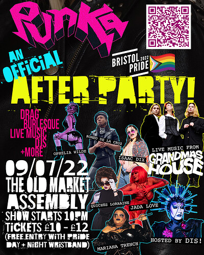 Punka: Official Bristol Pride After Party! at The Old Market Assembly in Bristol