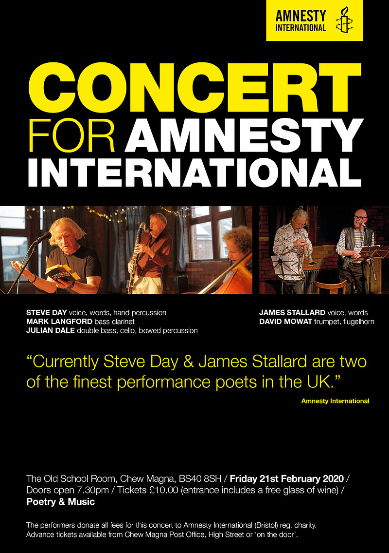 Amnesty Benefit Poetry and Music at The Old School House Chew Magna