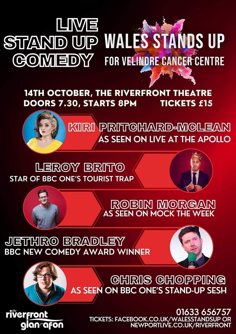 Wales Stands Up For Velindre Cancer Centre at The riverfront theatre, Newport