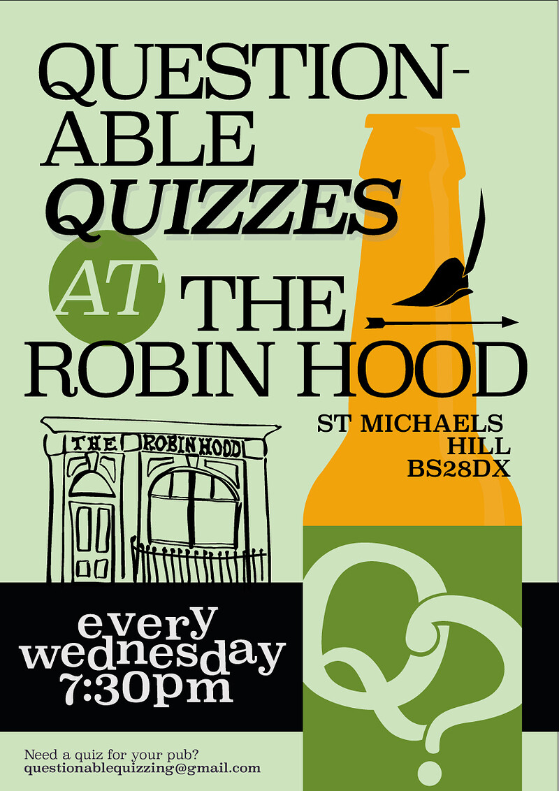 Questionable Quizzes Pub Quiz at The Robin Hood