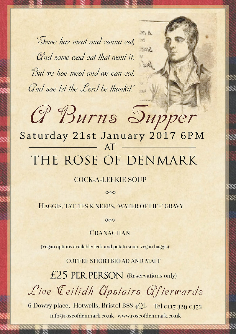 A Burns Night Supper at The Rose of Denmark