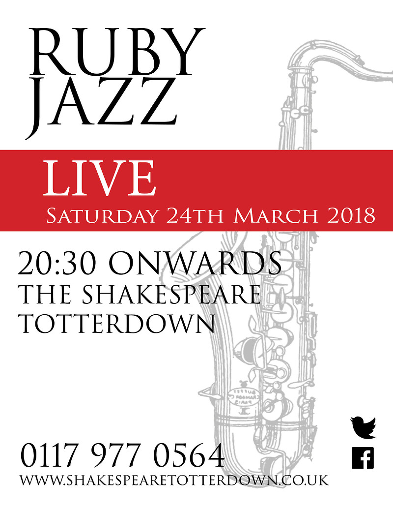 Ruby Jazz at the Shakespeare at The Shakespeare Totterdown