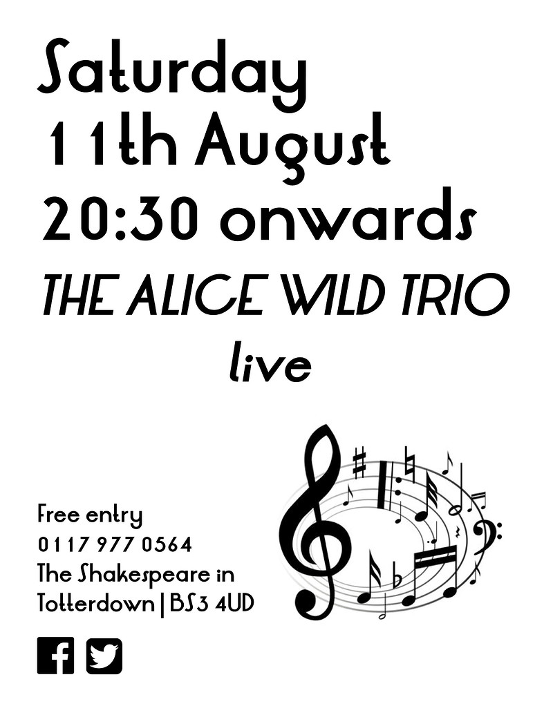 The Alice Wild trio at the Shakespeare at The Shakespeare Totterdown