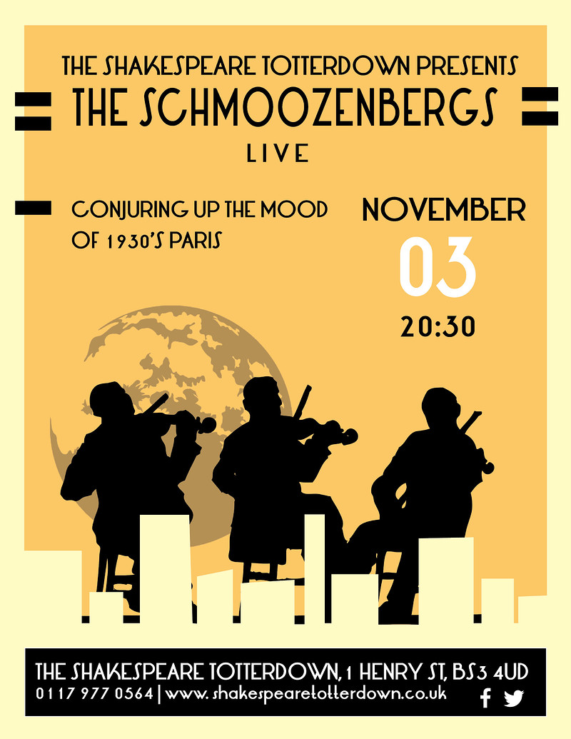 The Schmoozenbergs at The Shakespeare Totterdown