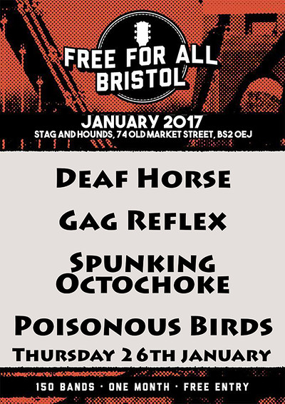 Deaf Horse, Gag Reflex, Poisonous Birds at The Stag And Hounds