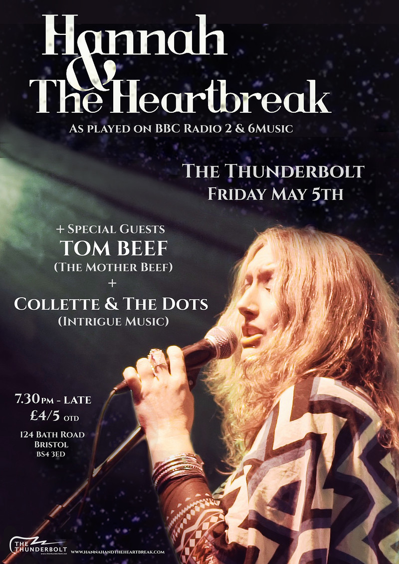 Hannah & The Heartbreak + Tom Beef /Collette at The Thunderbolt