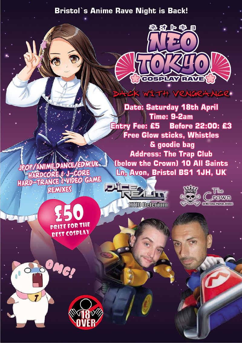 Neo Tokyo Cosplay Rave 2 at the Trap (The Crown Bristol) 10 All Saints Ln, Avon, Bristol BS1 1JH,