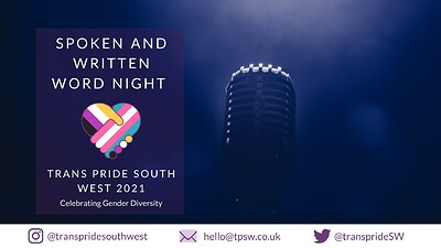 Trans Pride: Spoken and Written Word Evening at The Watershed in Bristol