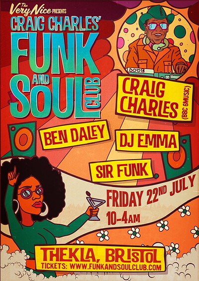 Craig Charles Funk and Soul Summer Boat Party at Thekla