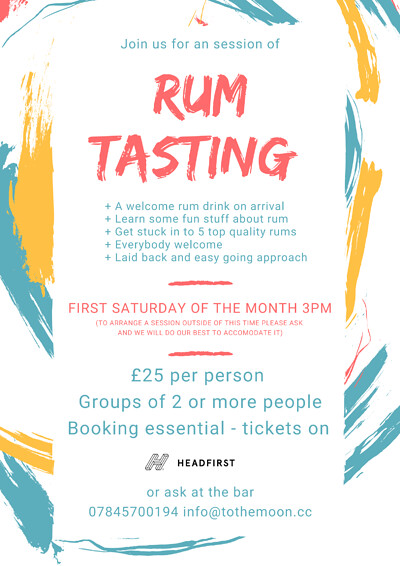 Rum Tasting at To The Moon in Bristol