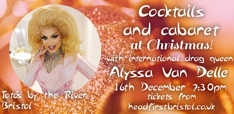 Cocktails & cabaret at Christmas at Toto's by the River