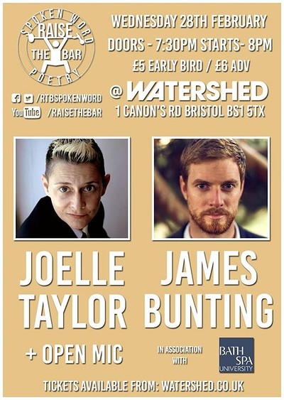 Raise the Bar | Feat Joelle Taylor & James Bunting at Watershed