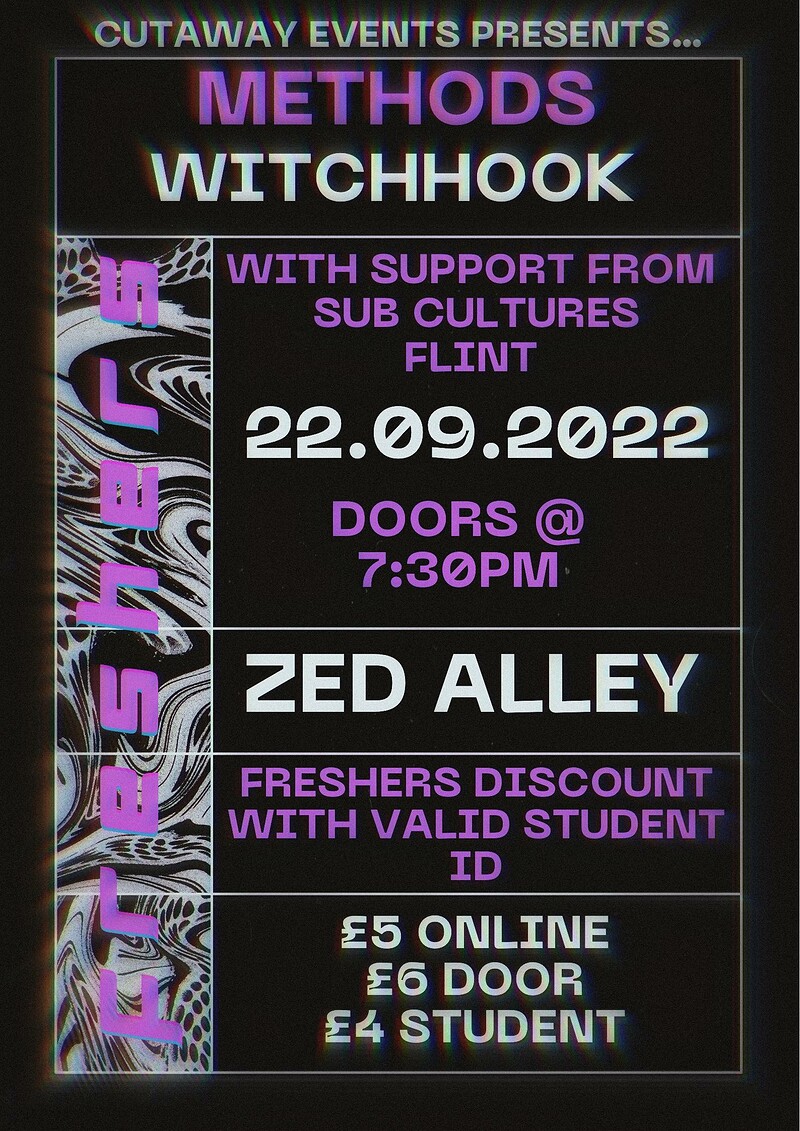 Methods & Witch Hook Co-Headline at Zed Alley, Bristol