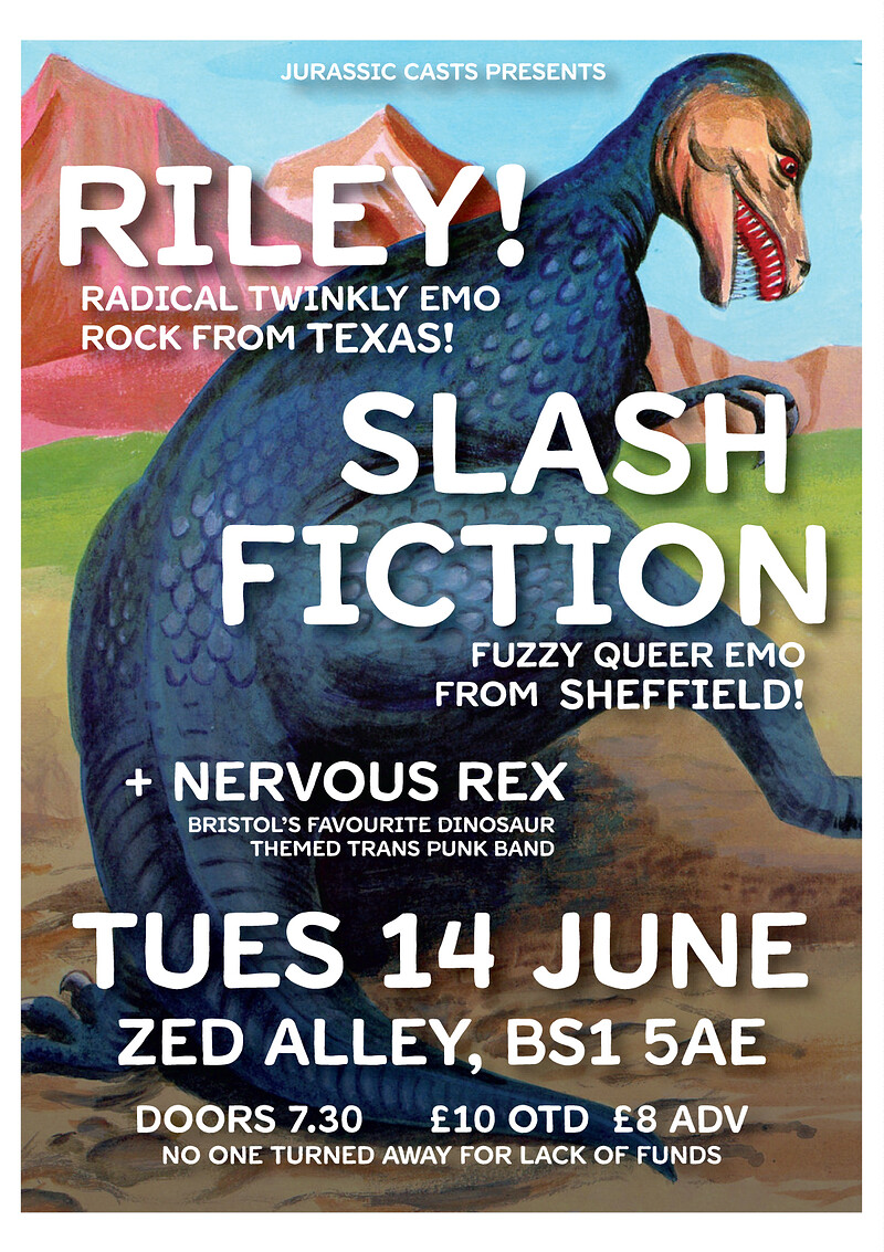 Riley // Slash Fiction // Nervous Rex at Zed Alley