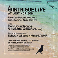 INTRIGUE LIVE * Free day party & livestream * at Lost Horizon in Bristol